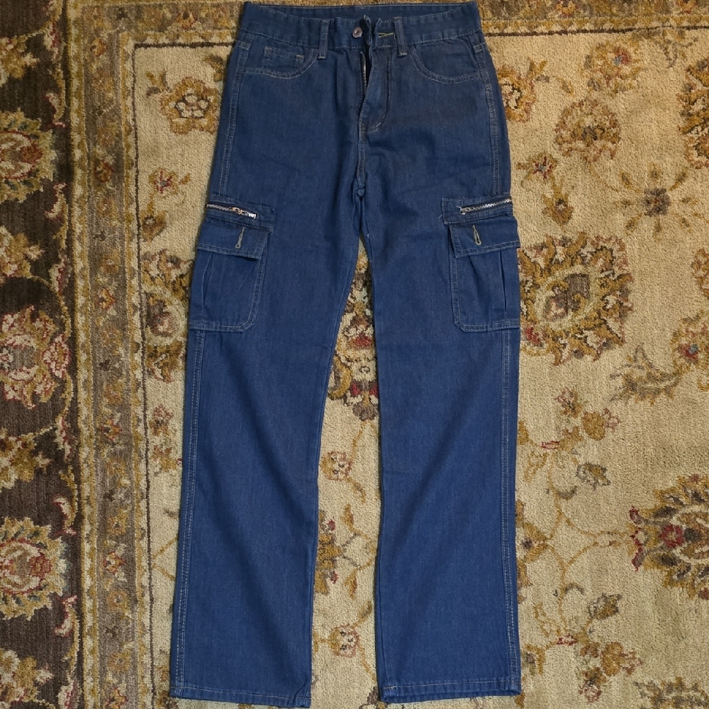 Men's Blue Cargo Pants